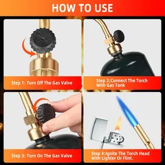 DOMINOX 011Pro Manual-Start Brass Propane Torch, thumbnail 4