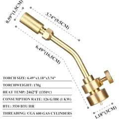 DOMINOX AX1-011 Brass Pencil Torch Head, thumbnail 2
