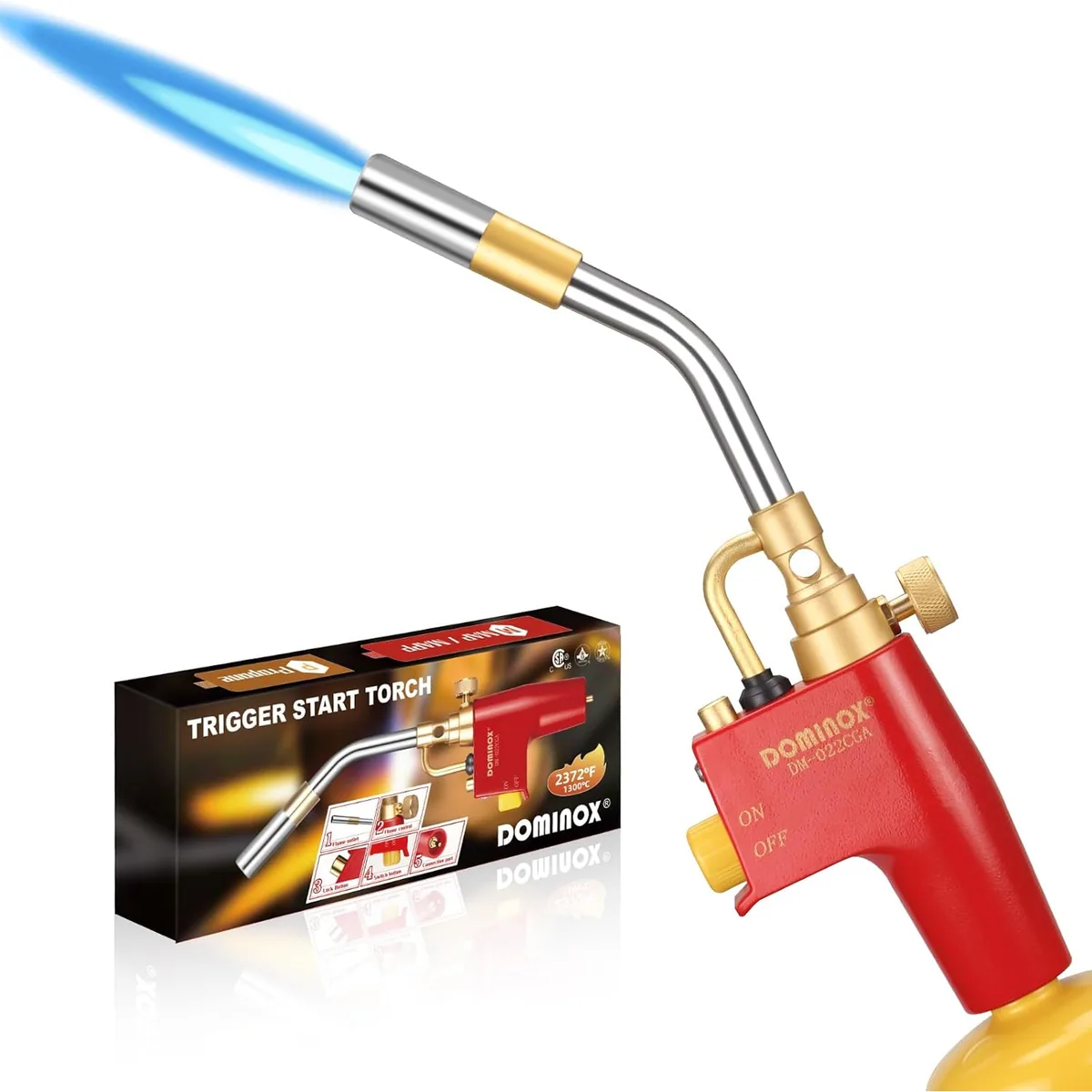 DOMINOX DM-022 Trigger-Start Propane Torch, Red, photo 1 of 5