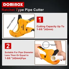 DOMINOX DM-317-PC PVC Pipe Cutter, up to 1-5/8 in, thumbnail 6