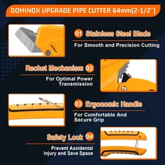 DOMINOX DM-339-64 Ratchet PVC Cutter, up to 2-1/2 in, thumbnail 2