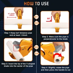 DOMINOX DM-339-64 Ratchet PVC Cutter, up to 2-1/2 in, thumbnail 3