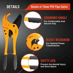 DOMINOX DM-75-PC Heavy-Duty PVC Pipe Cutter, up to 2-7/8 in, thumbnail 2