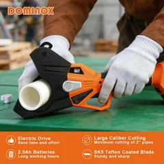 DOMINOX FBEPC-64 18V Electric PVC Pipe Cutter, up to 2 in, thumbnail 2
