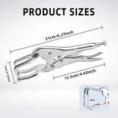 DOMINOX SNK-10410 U-Jaw Welding Locking Pliers, 10 in, thumbnail 2